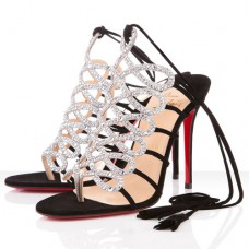 Christian Louboutin Salsbourg 100mm sandalen zilver