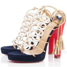 Christian Louboutin Salsbourg 120mm sandalen wit Christian Louboutin Salsbourg 120mm sandalen wit