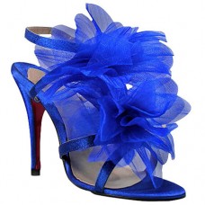 Christian Louboutin Petal 70mm sandalen blauw