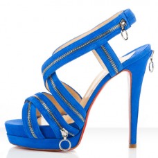 Christian Louboutin Trailer 140mm sandalen blauw Christian Louboutin Trailer 140mm sandalen blauw