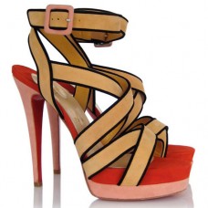 Christian Louboutin Straratata 120mm sandalen kaki Christian Louboutin Straratata 120mm sandalen kaki