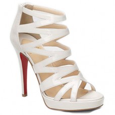 Christian Louboutin Fernando 120mm sandalen wit