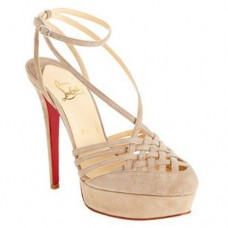 Christian Louboutin Tres Francaise 140mm sandalen beige Christian Louboutin Tres Francaise 140mm sandalen beige