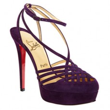 Christian Louboutin Tres Francaise 140mm sandalen paars Christian Louboutin Tres Francaise 140mm sandalen paars