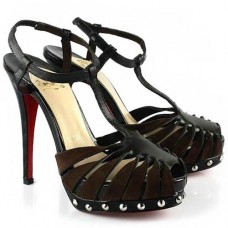 Christian Louboutin Zigounette 140mm sandalen zwart