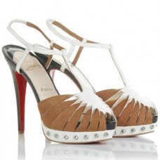 Christian Louboutin Zigounette 140mm sandalen in camelkleur