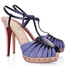 Christian Louboutin Zigounette 140mm sandalen paars
